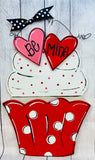 Cupcake Door Hanger January Monthly Wood Kit 2025