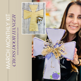 Cross Door Hanger March Monthly Wood Kit 2025