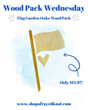 Flag Garden Stake Wood Pack