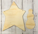 Snowman and Star-DIY-Wood Kit with Napkin