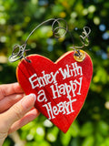 Enter with a Happy Heart Wood Pack – DIY Door Hanger Sign