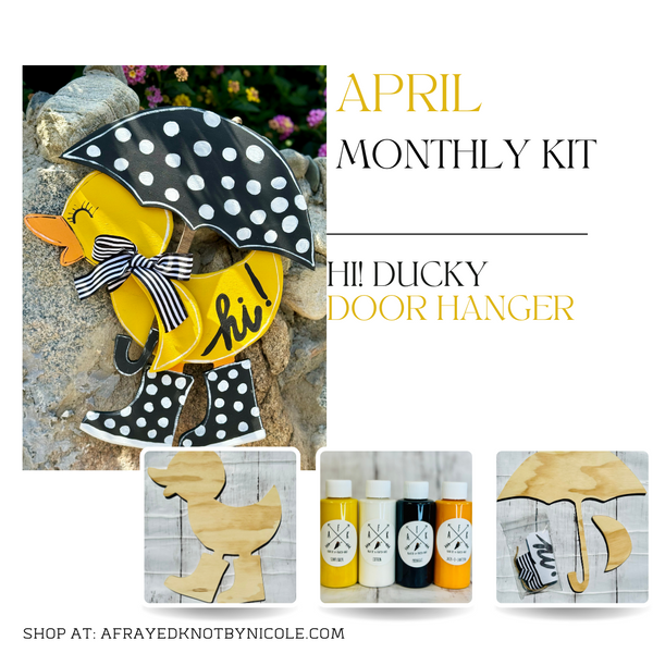 Hi! Ducky Door Hanger April Monthly Kit