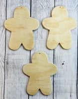 DIY-Gingerbread Ornament-Wood Pack-with BONUS Napkin