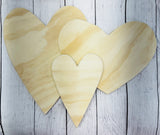 All the Love Heart Wood Pack – Set of 3 DIY Craft Hearts