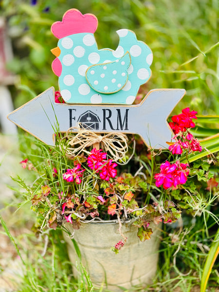 Chicken Garden Stake Wood Kit