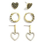 Adorable Heart Earing Set