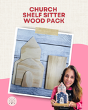 Church Shelf Sitter Wood Pack