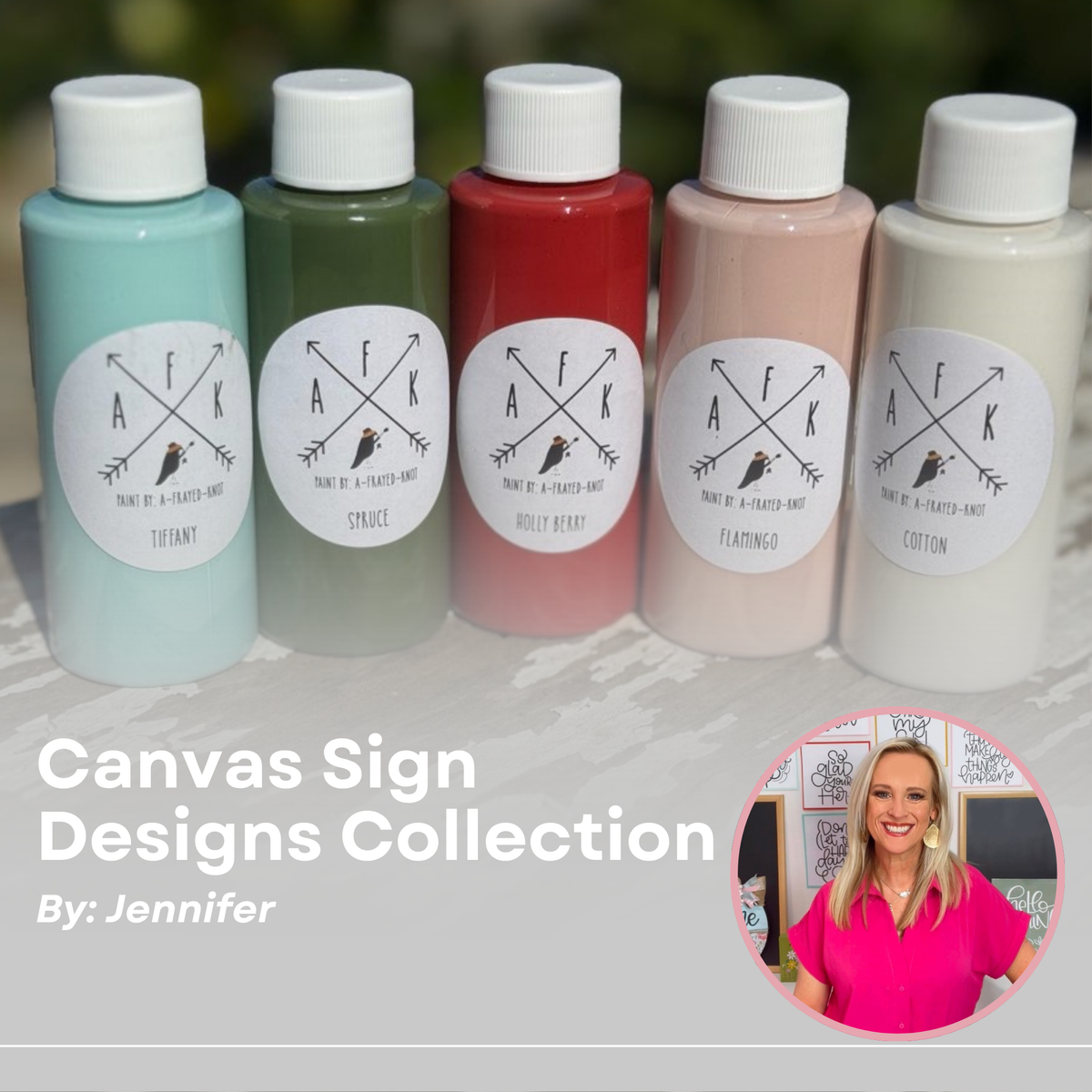 Canvas Sign Designs Collection by Jennifer – AFK Chalk Paint Bundle (5 ...