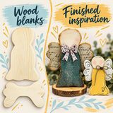 Angel Trio Wood Blank Bundle | Three DIY Angels