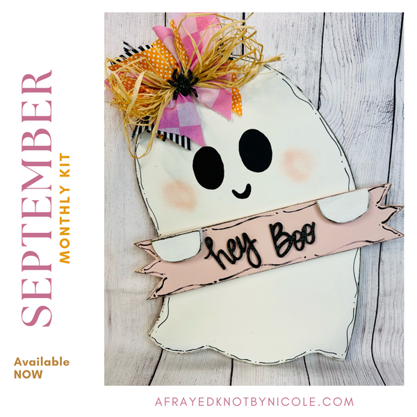 Hey Boo September 2024 Monthly Wood Kit