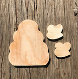 Beehive and Bees Unfinished Wood Pack