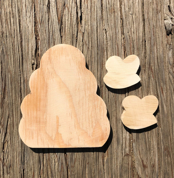 Beehive and Bees Unfinished Wood Pack