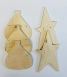 Sailboat and Star Garland Wood Kit