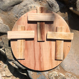 Three Cross Wood Round Door Hanger Unfinished Wood Pack