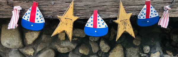 Sailboat and Star Garland Wood Kit